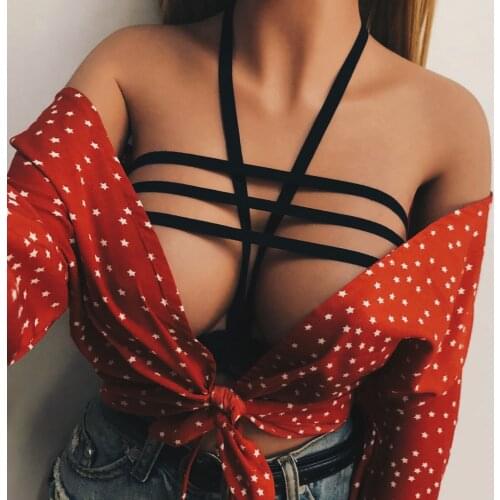 Babydoll Erotic Sexy Lingerie Women Bandage Deep V Sexy Bra Crop Top Underwear Porno Bustier Sexy Langerie Sex Costumes Erotica