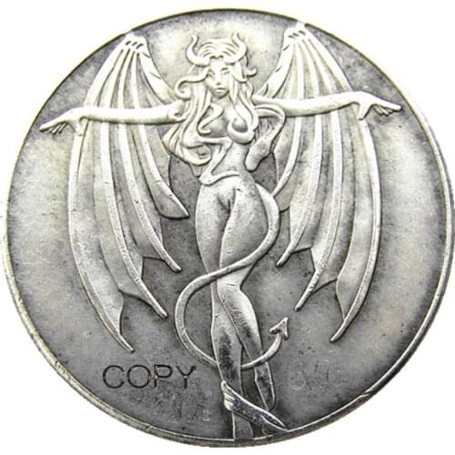 HB(147)US Hobo Morgan Dollar Skull Zombie Skeleton Silver Plated Copy Coins