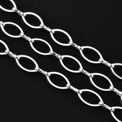 10m/Roll Brass Handmade Link Chains with Spool for Jewelry Making DIY Bracelet Necklace Findings 11x6mm Horse Eye