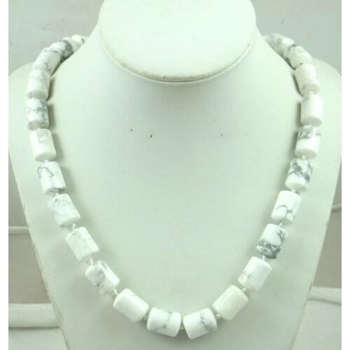 Fashion Natural Howlite Stone Pendant Chains Handmade Gem Jewellery Necklace For Women Fine Jewelry F4