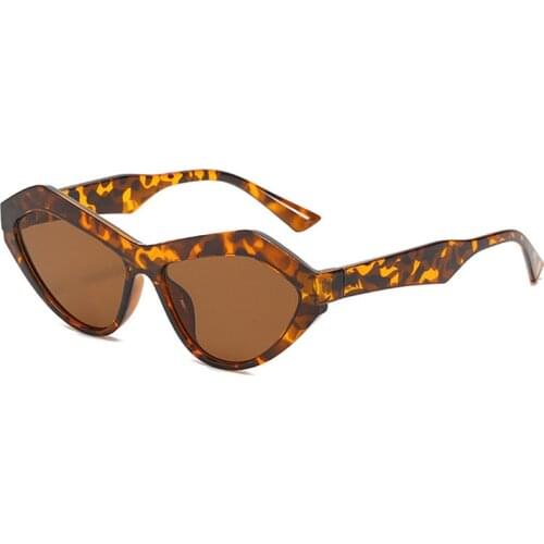 Fashion Brand Cat Eye Sunglasses Women Leopard Black Frame Goggle UV400 Driving Eyewear Gafas Female