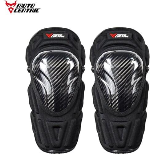 MOTOCENTRIC Mens Carbon Fiber Motorcycle Knee Pads Anti-Fall Motocross Elbow Pads Moto Protective Gear Off-road Riding Gear