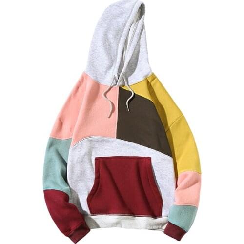 2021 New Fashion Sweatshirts Mens Patchwork Japanese Retro Hooded Hoodies Hoodie Men Pullover Mens Colorblocked Best Quality