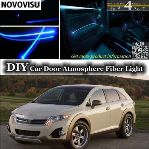 NOVOVISU For TOYOTA Venza interior Ambient Light Atmosphere Fiber Optic Band Lights Inside Door Panel illumination Not EL light