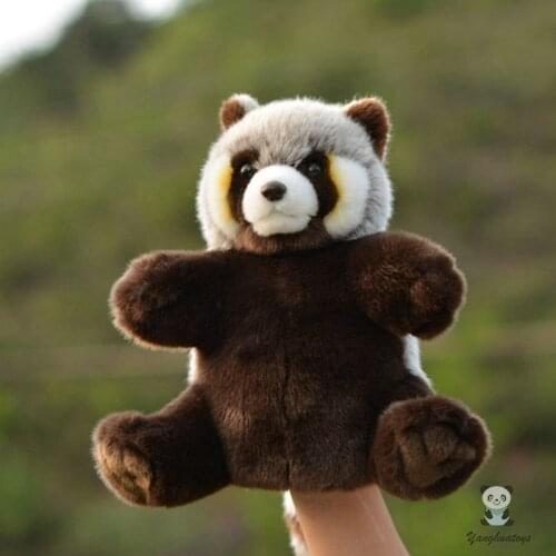 Plush Puppets Children Telling Stories Cute Little Raccoon Soft Toy Gifts Props
