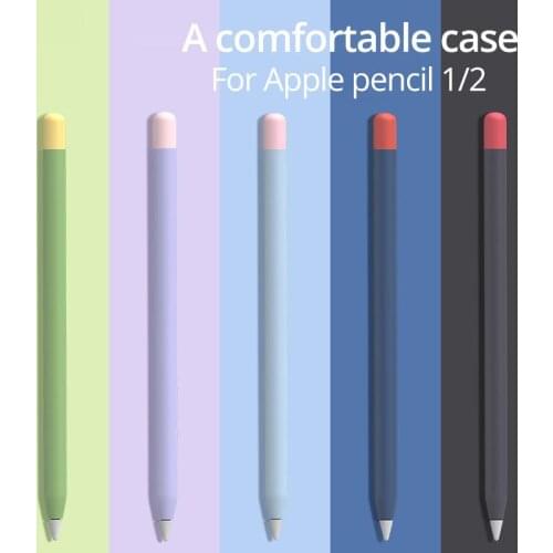 Applicable to IOS / Android pencil2 stylus 2nd generation soft silicone protective cover contrast color pen cap pen cover shell
