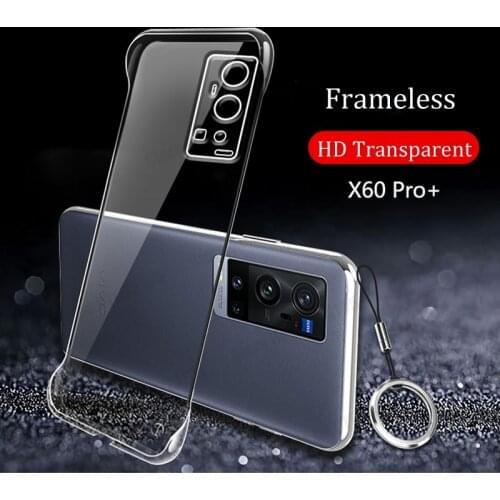 Ultra Thin Transparent Frameless Phone Case For VIVO X60 X50 Pro Plus S9E S9 X27 IQOO 7 NEO 5 Pro Hard PC Borderless Phone Cover
