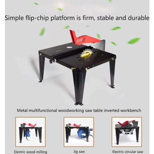 T-P03 Woodworking Workbench Portable Household Small Decoration Frame Sliding Table Electric Circular Saw Flip Saw Table