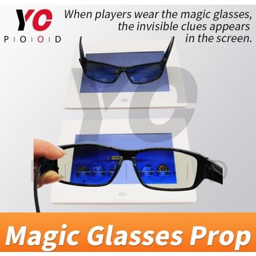 Magic glasses Real life Escape room Props puzzle use amazing glasses to find invisible clue chamber room game lock YOPOOD