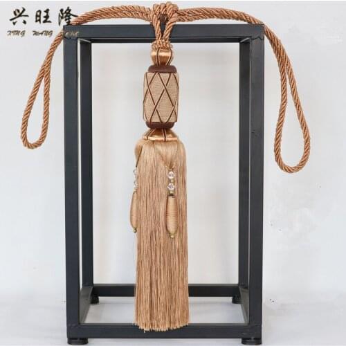 XWL 2Pcs Tassel Brush Tower Curtain Tiebacks Hanging Bind Ropes Belt Buckle Curtain Hook Holder Curtain Accessory Clasp Tieback