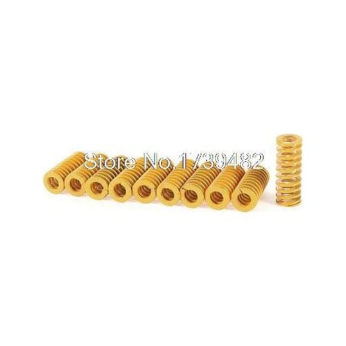 25mm x 10mm x 5mm Metal Tubular Section Mould Die Compression Spring 10pcs