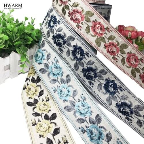 25yard DIY 6cm Jasmine Flower Lace Fabric Ribbon Small Curtain Accessories High-precision Linen Wrapped Gift Wedding Decoration
