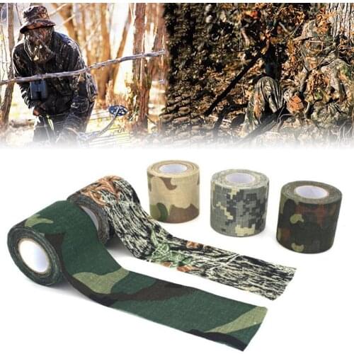 4.5*500cm hunting Camouflage Tape Bandage Wrap Rifle Gun Hunting Waterproof Adhesive Camo Stealth Tape Outdoor Camo Bandage