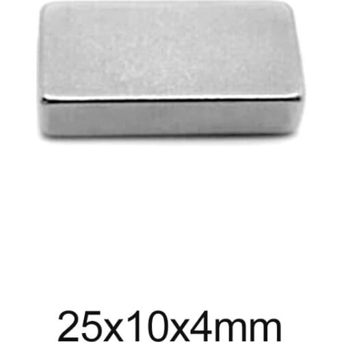 5/10/15/20/30/50PCS 25X10X4 Block Powerful Magnets 25mm*10mm Neodymium Magnet 25x10x4mm Permanent NdFeB Magnetic Magnet 25*10*4