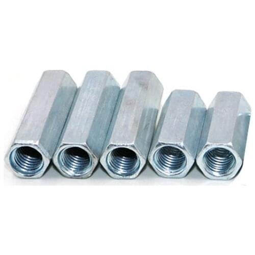 5pcs M5 M6 M8 Hexagon Nut Extension Joint Nut Screws Connector Female Galvanized