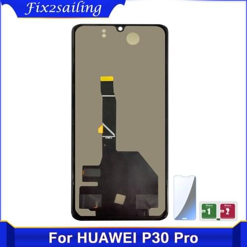 Tested 6.47" Amoled Display + frame for Huawei P30 Pro LCD Touch Screen Digitizer Assembly VOG-L29 VOG-L09 VOG-L04 Repair Parts