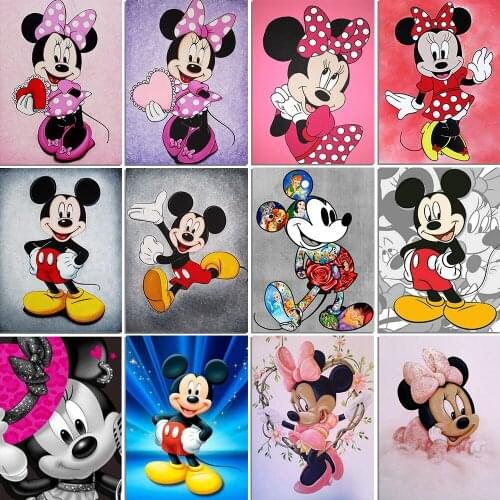 Diy Diamond Embroidery Full Square/Round Diamond 5d Cartoon Mickey Minnie Diamond Painting Cross Stitch Rhinestone Mosaic Gift