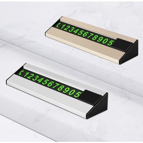 Car Metal Temporary Stop Sign Hidden Parking Phone Number Plate Card for KIA sportage ceed kia sorento Accessories 2017 2018