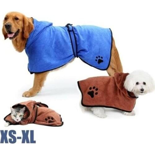 Bath Towels For Pet Cats Dogs Bathrobe Lightweight Durable Towel Soft Super Absorbent for Pet Drying Towels Cotton XS-XL Size