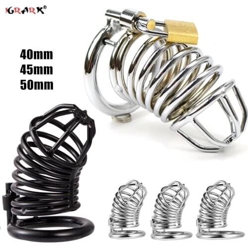 Chastity Cage Device Male Cock Rings Penis Cage Lock Metal Bdsm Bondage Stainless Steel Sexetoys For Men Adults 18 Sex Shop