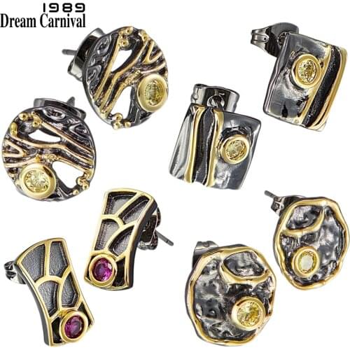 DreamCarnival 1989 Baroque Fashion Stud Earrings for Women 4 styles Boucle d'oreilles Bayan kÜpe Girls Daily Jewelry Gift WE3958