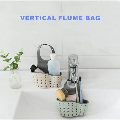 Double-layer Kitchen Storage Sink Shelf Soap Sponge Pool Silicone Hanging Basket Drain Rack Adjustable Holder Sink Accessories