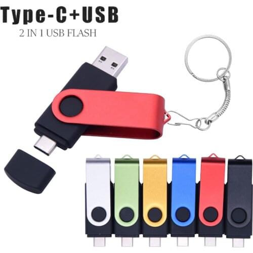 Smart OTG Type C Pendrive 128GB 64GB 32GB 16GB USB Flash Drive Cle Memoria usb 2.0 256GB Pen drive for Phone Usb Stick
