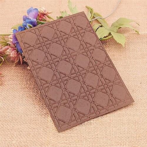 15x15 Grid Lines Embossing Folders Plastic Halloween Scrapbooking DIY Template Fondant Cake Photo Album Christmas Card Making