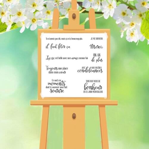 French Alphabet DIY Silicone Clear Stamp Cling Seal Scrapbook Embossing Album Decor