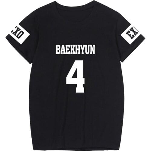 KPOP EXO T Shirt Women Short Sleeve 2020 New Style Summer Clothes Tee Shirt Femme Oversized 4xl Suho Chen Kai Lay Tshirt