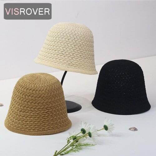 VISROVER 3 colorways Summer Bucket Cap For Women Foldbale Spring Fish Hat Outdoor Sport Autumn Ladies Sun Hat Gift Wholesales