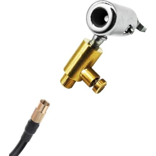 Tire Valve Air Chuck Car Track Tyre Airline Inflator Connector Brass Clip-on Valve Zinc Alloy Inflatable Pump Tire Repair Tools