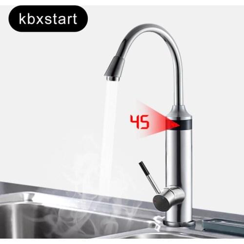 Kitchen Water Heater Tap Instant Electric Water Heater Faucet New Heating Tube 220V With Safer Handle Water come from Below
