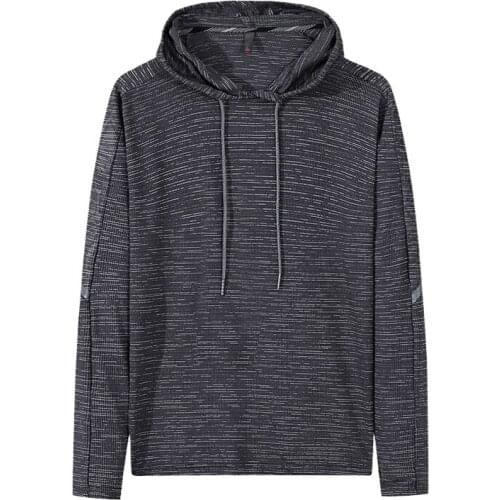 Mens Long Sleeve Shirts Fitness Jackats Rashgard Gym Clothing Autumn Hoodies Sport Shirt Men Hooded Sport Top Mens Sportswear