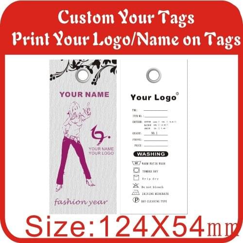 Custom clothes tags 500PCS 300gsm Paper M8