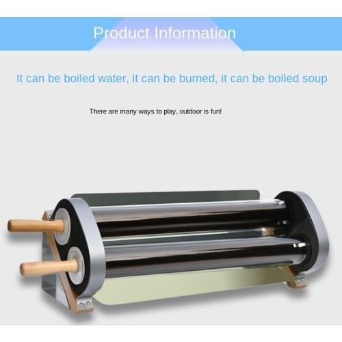 Outdoor Portable Solar Power BBQ Grill Dual Tube Camping Oven Fuel Free Stoves Cooker Barbecue Cooking Tools