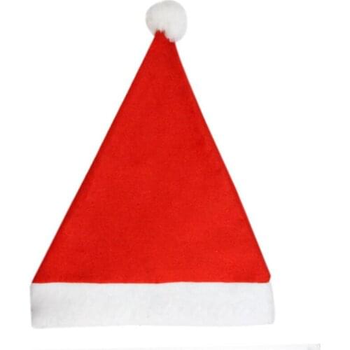 500pcs New Year Thick Plush Christmas Hat Kids Christmas Decorations For Home Santa Claus Gift Warm Winter