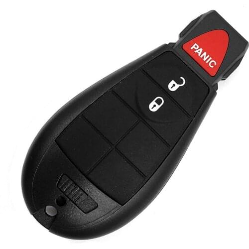 New For J-eep Fobik Remote Car key For C-hrysler 433Mhz 2+1/3 Button+Panic Blade with ID46 Electronic Chip For D-ogde
