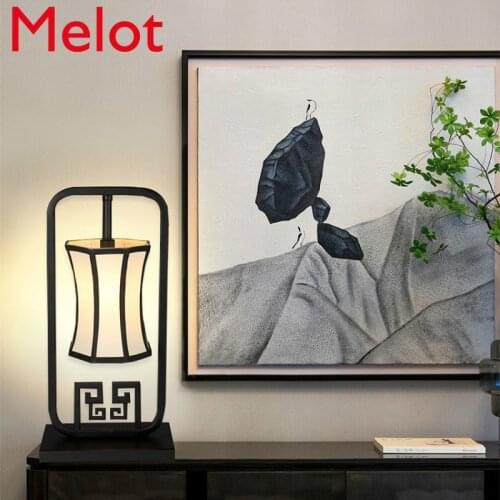 New Chinese Style Table Lamp Bedroom Bedside Lamp Iron Chinese Style Antique Study Classical Zen Style Sofa Coffee Table Lamp