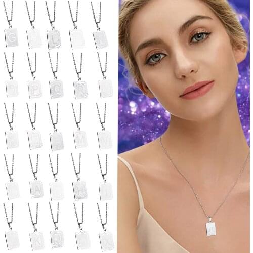 Wholesale Necklace Gifts 26 Letters Necklace For Lover Son Daughter Birthday Jewelry Pendant Necklace Charm Personal Hot Sale