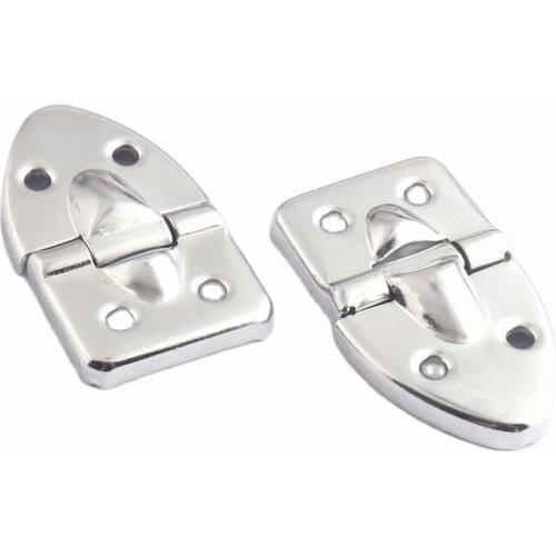 Wooden Box Hinges Cabinet Hinges Metal Hinges for Wooden Jewelry Box Tool Box Suitcase Silver Hinges with Screws
