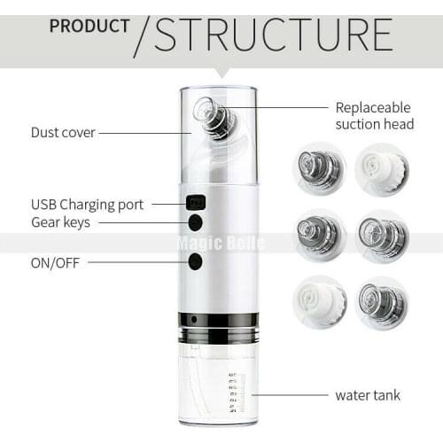 Portable Facial Cleaning Blackhead Removal Rechargeable Vacuum Beauty Machine Home Use with Hot Sales