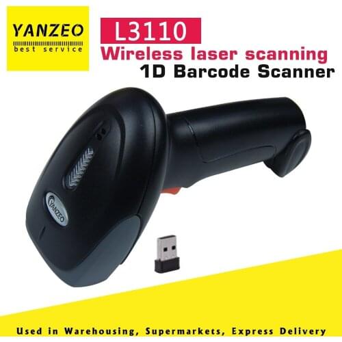 Yanzeo L3110 Handheld Wirelress Barcode Scanner 2.4G 1D Laser Barcode Scanner USB Bar Code Reader for POS