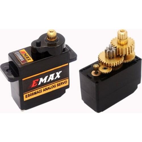 EMAX Servo 08MAII Torque 1.8kg 12g Mini Metal Gear High Speed Servo 4.8V-6V ES08MAII rc motor servo
