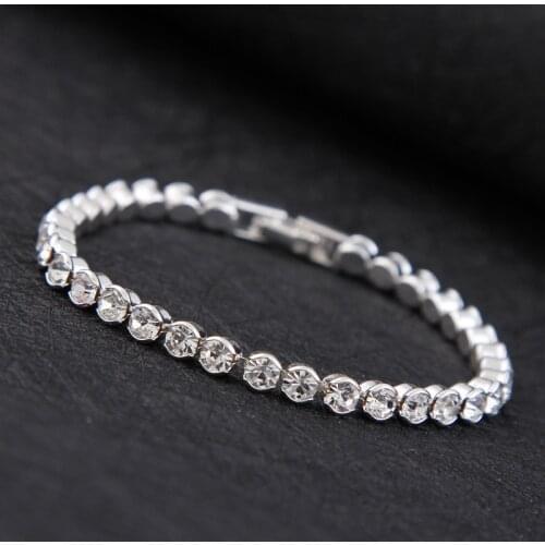 SIPENGJEL New Original Charm Bracelet Cubic Zirconia Iced Out Chain Crystal Wedding Bracelet For Women Jewelry 2021