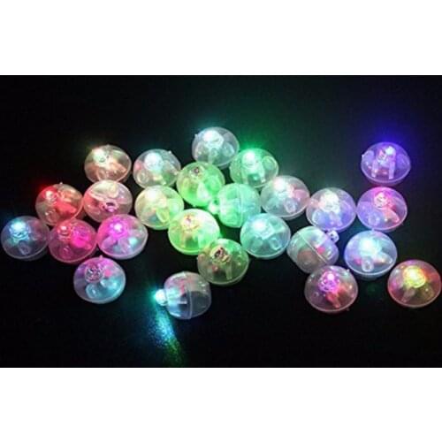 50PCS/Set Wedding Party Decor LED Luminous Strings Xmas Balloons Lights Ball Flash Small Modeling Glowing Light Valentines Day