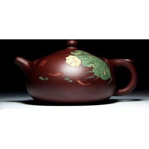 Raw ore purple sand mud painted jade latex purple sand pot Brewing teapot Kungfu tea ware gift wholesale customization
