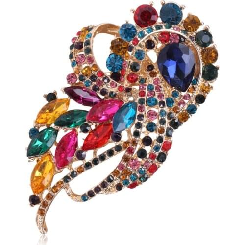 1pcs Fashion Europe and the United States selling retro gorgeous colorful brooch six colors optional fashion high-end brooch pin