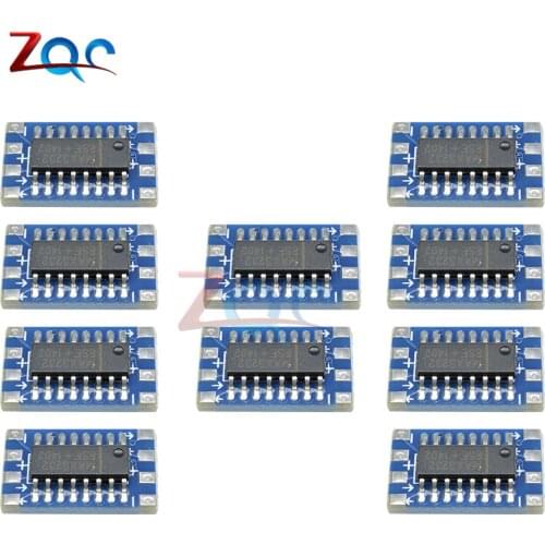 10PCS MAX3232 Serial Port Mini RS232 to TTL Converter Adaptor Module Board 115200bps 3V-5V MAX3232CSE Elcetrical Levels
