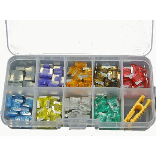 90 pc 2,3,5,7.5,10,15,20,25,30 AMP Low Profile Micro Blade Mini Fuse Assortment Set APS Car Auto Truck SUV